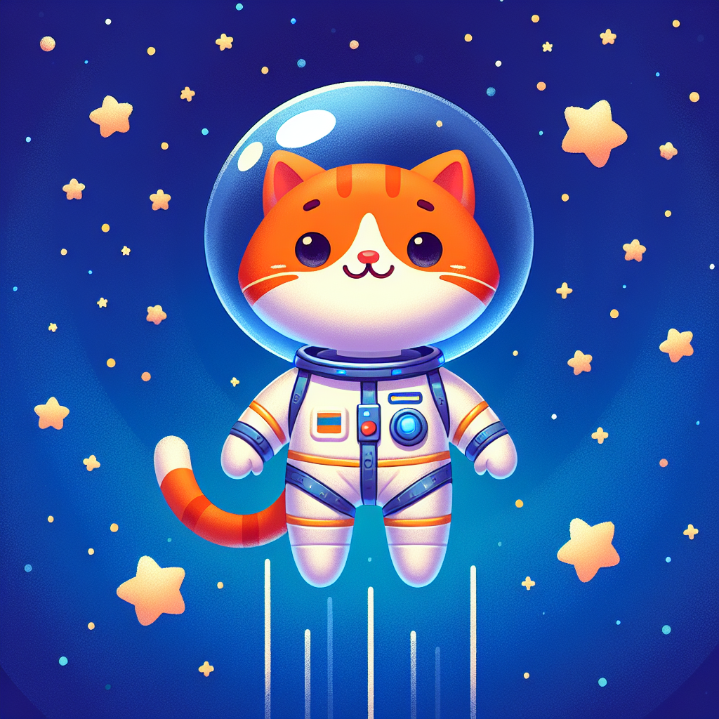 Astronaut Cat Odyssey Painting Number Kit