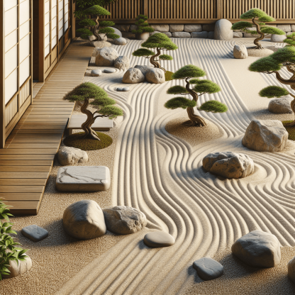 Serenity Of A Zen Garden Painting By Numbers Kit