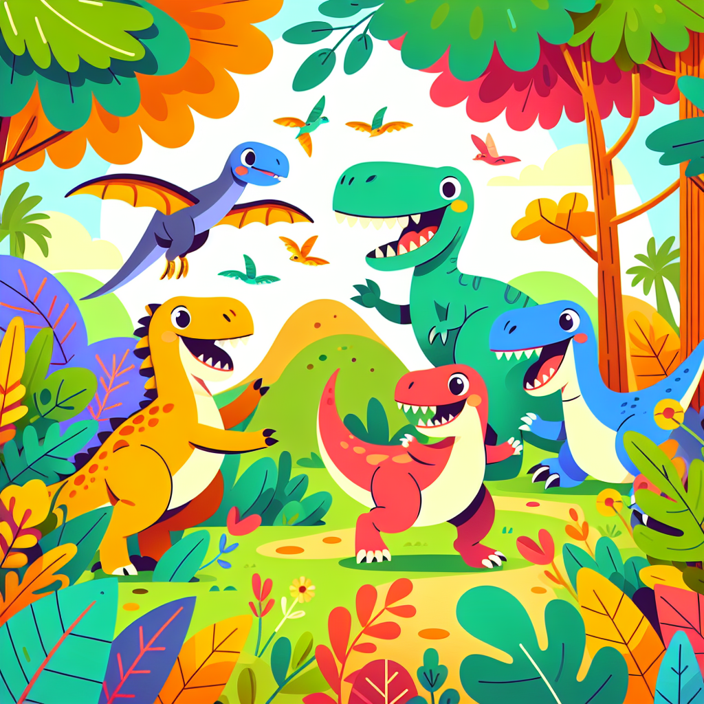 Dino Adventures In The Jungle Paint By Number