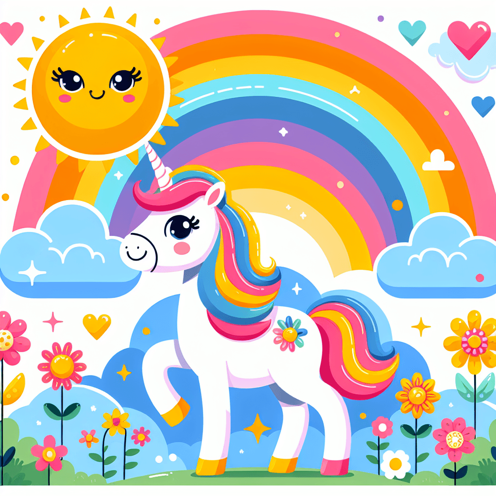 Sunny Day Unicorn Paint By Numbers Art