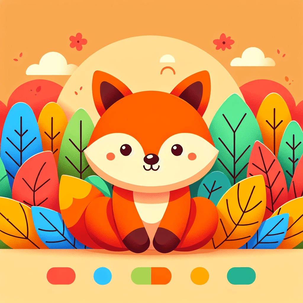 Sweet Little Fox Paint By Color