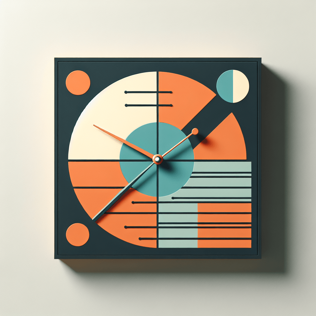 Mid-Century Modern Clock Numbered Painting Kits