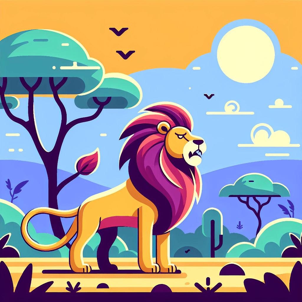 Courageous Lion's Roar Painting Number Kit