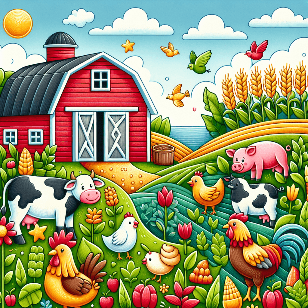 Lively Animal Farm Painting Number Kit