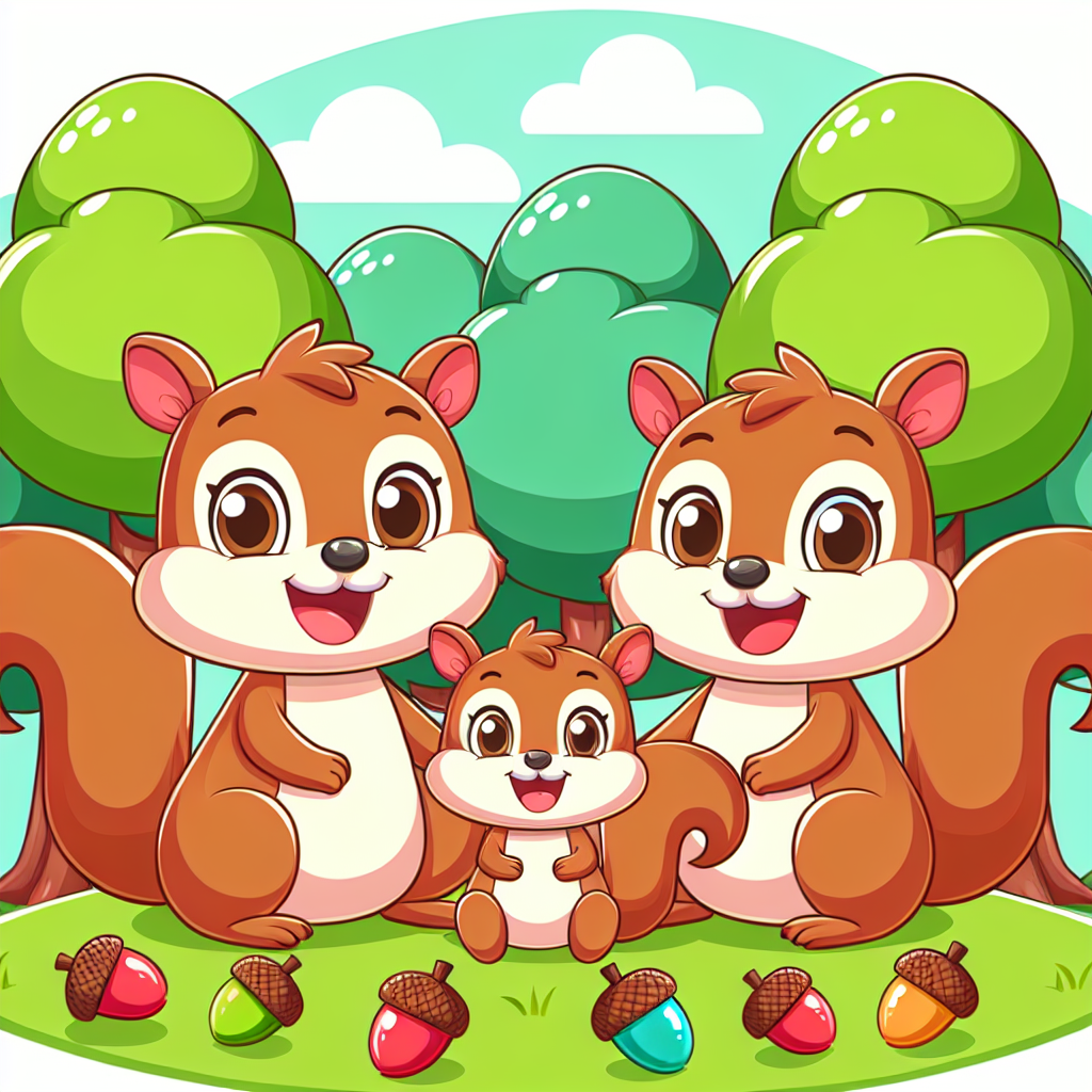 Cheerful Squirrel Family Paint By Number