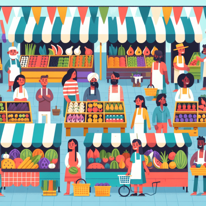 Merry Market Day Painting By Numbers Kit