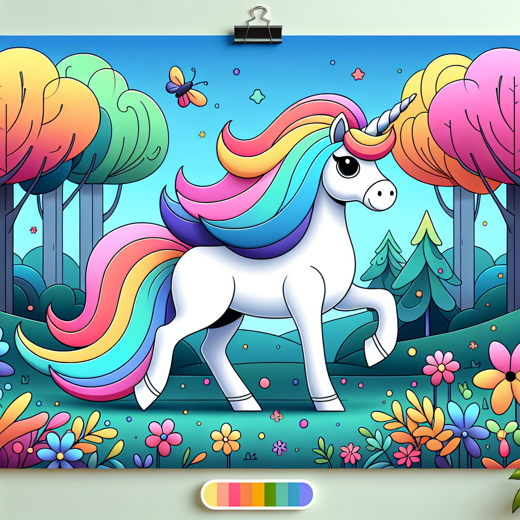 Dreamy Unicorn's Magical Forest Paint By Number