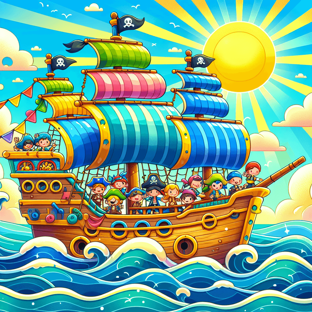 Sailing With Pirate Friends Number Painting