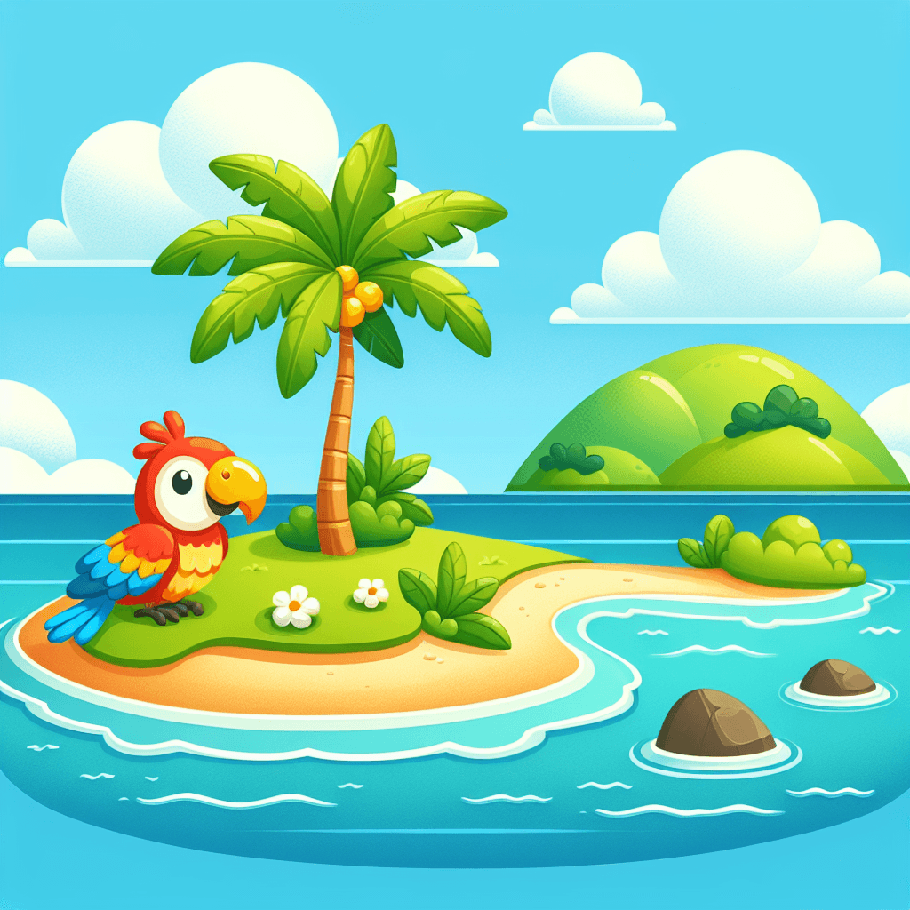 Tropical Island Oasis Paint By Numbers Art