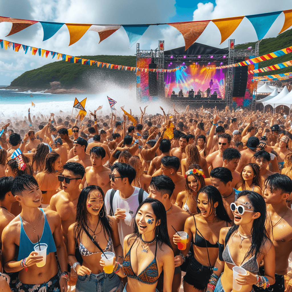 Barcelona Beach Festival Paint By Numbers Art