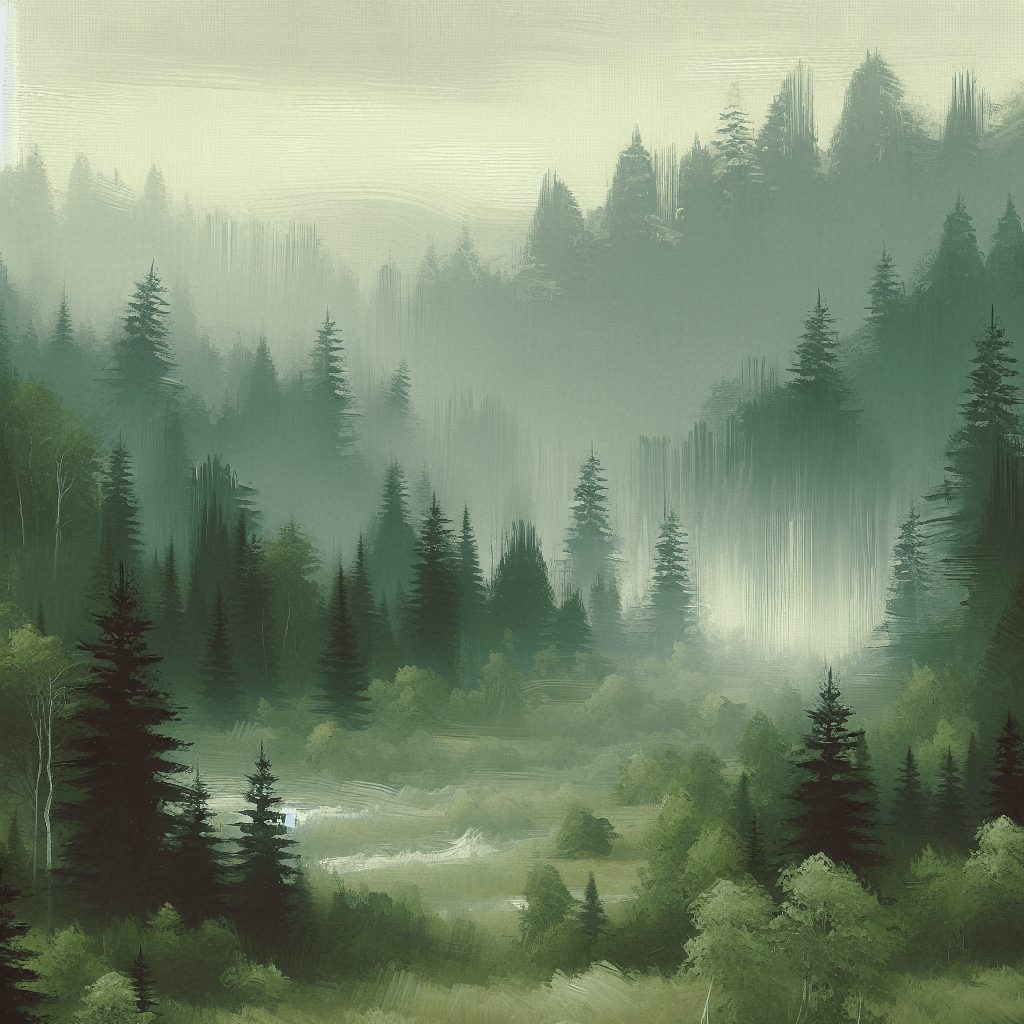 Misty Forest Paint By Number