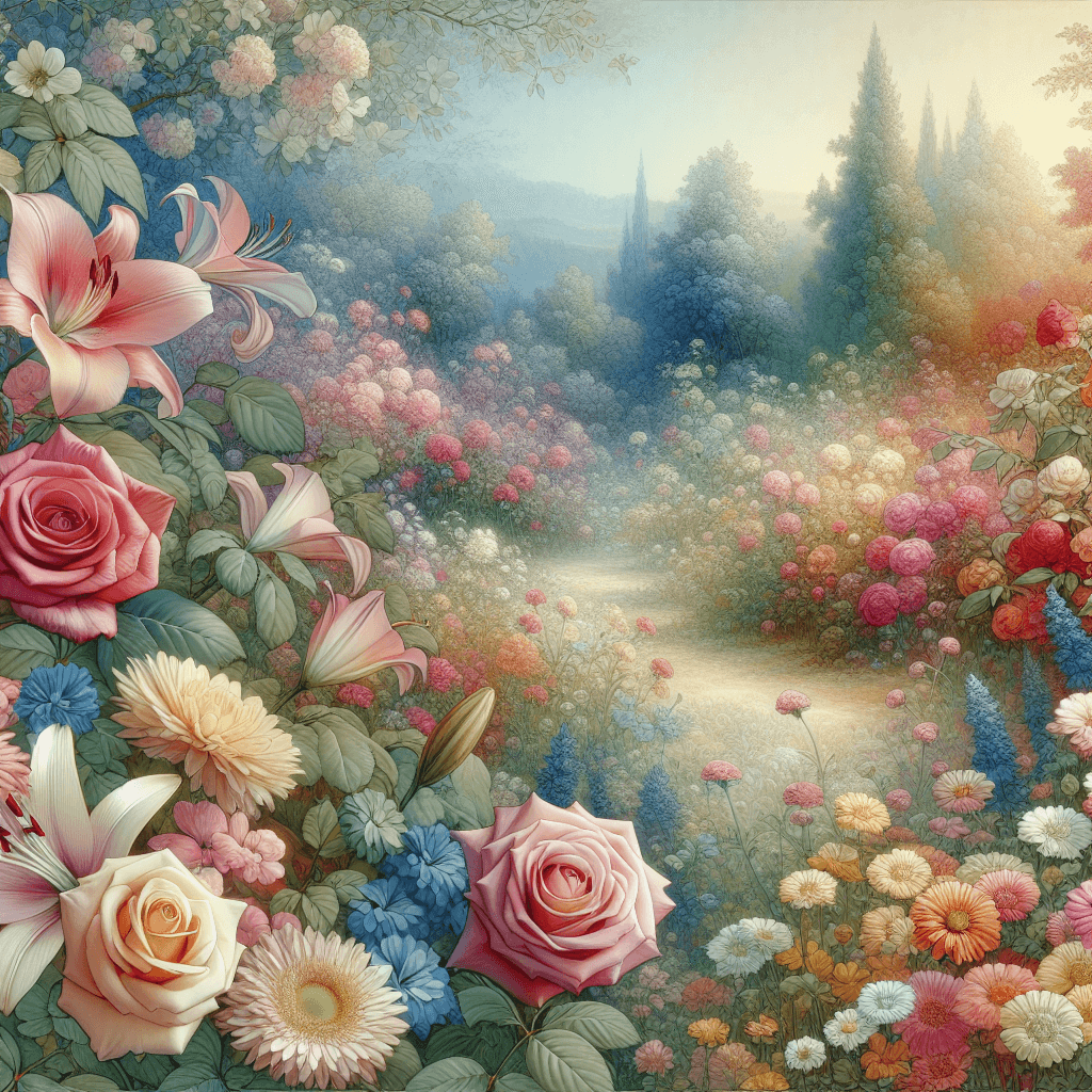 Floral Serenity In Bloom Painting Number Kit