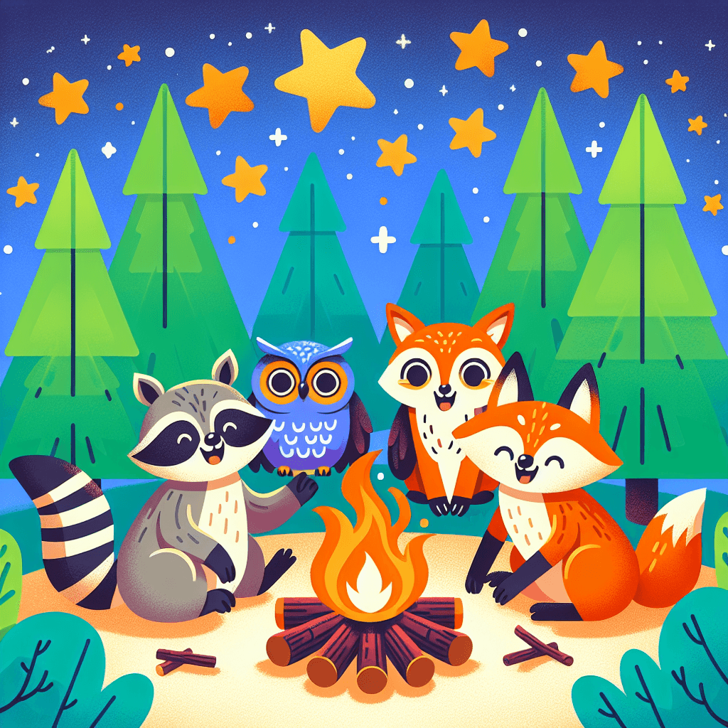 Cute Forest Campfire Paint By Numbers