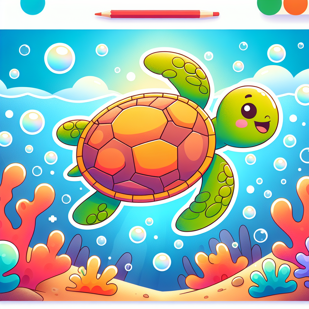 Adventure Turtle Paint By Color