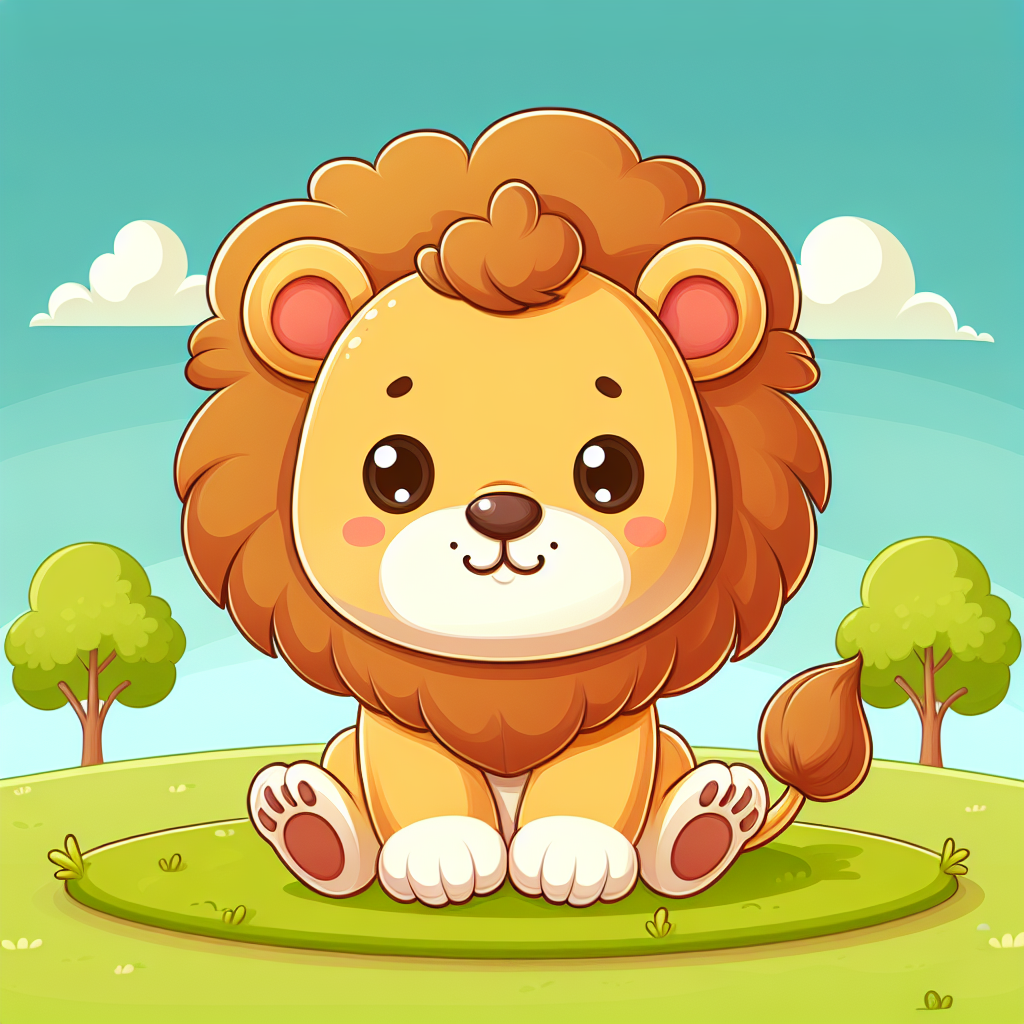 Lovely Lion Cub Paint By Numbers Art