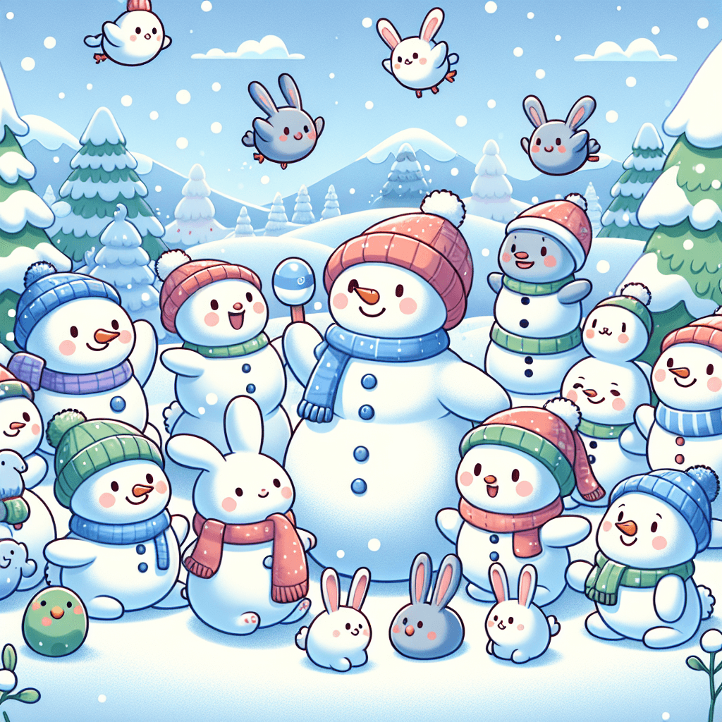 Silly Snow Friends DIY Paint By Numbers