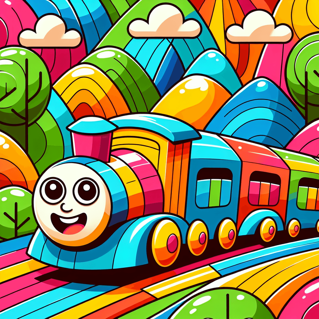 Colorful Trains Painting Number Kit