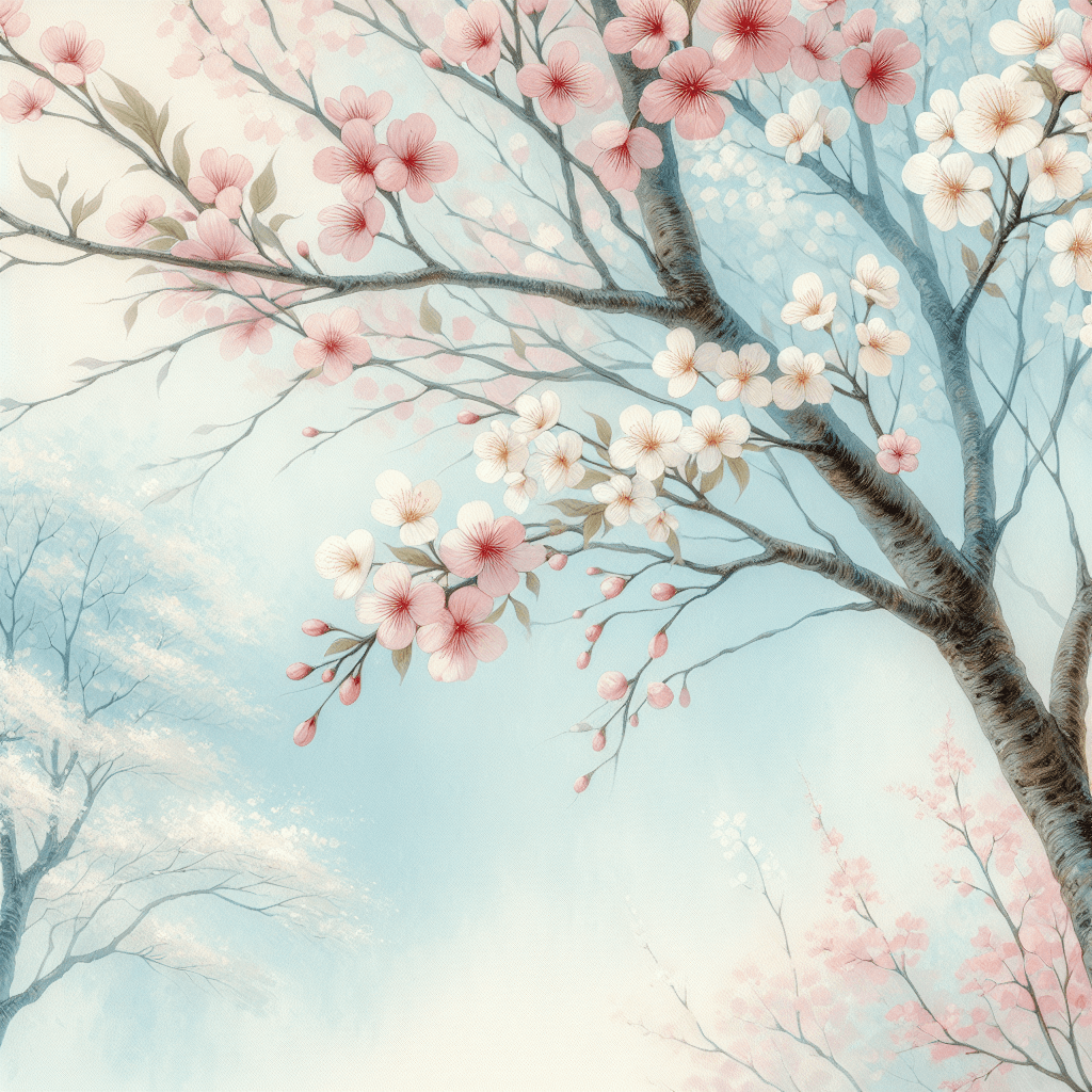Cherry Blossom Harmony Paint By Numbers