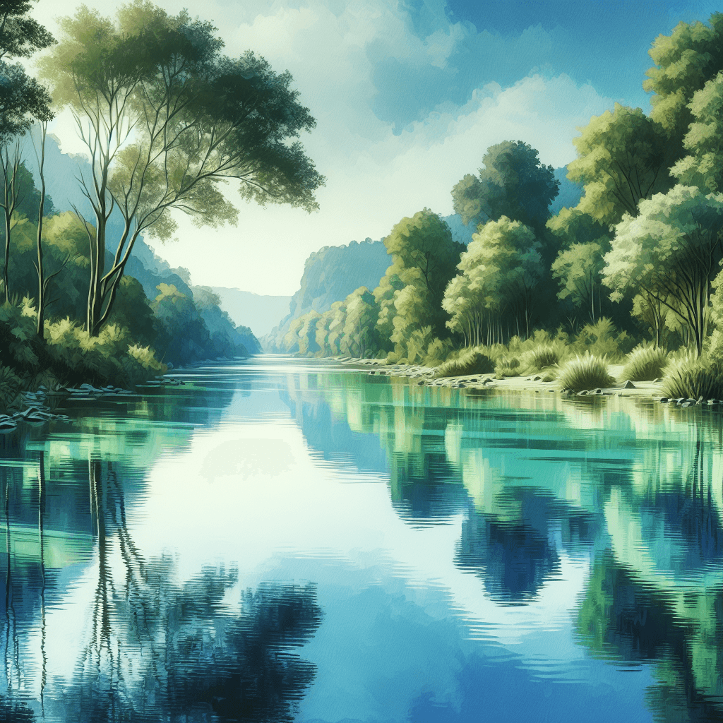 Quiet River Reflections Painting Number Kit