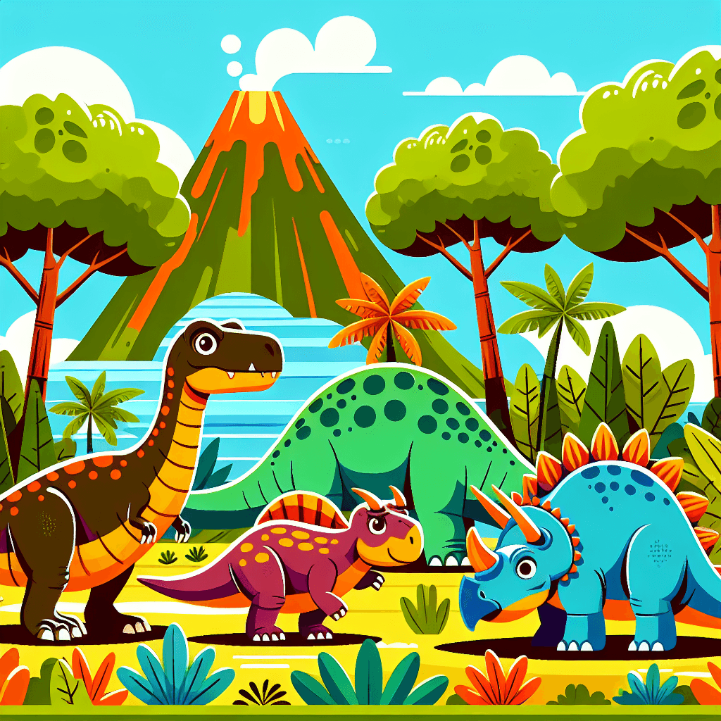 Dinosaurs' Time Machine Paint By Numbers Kits