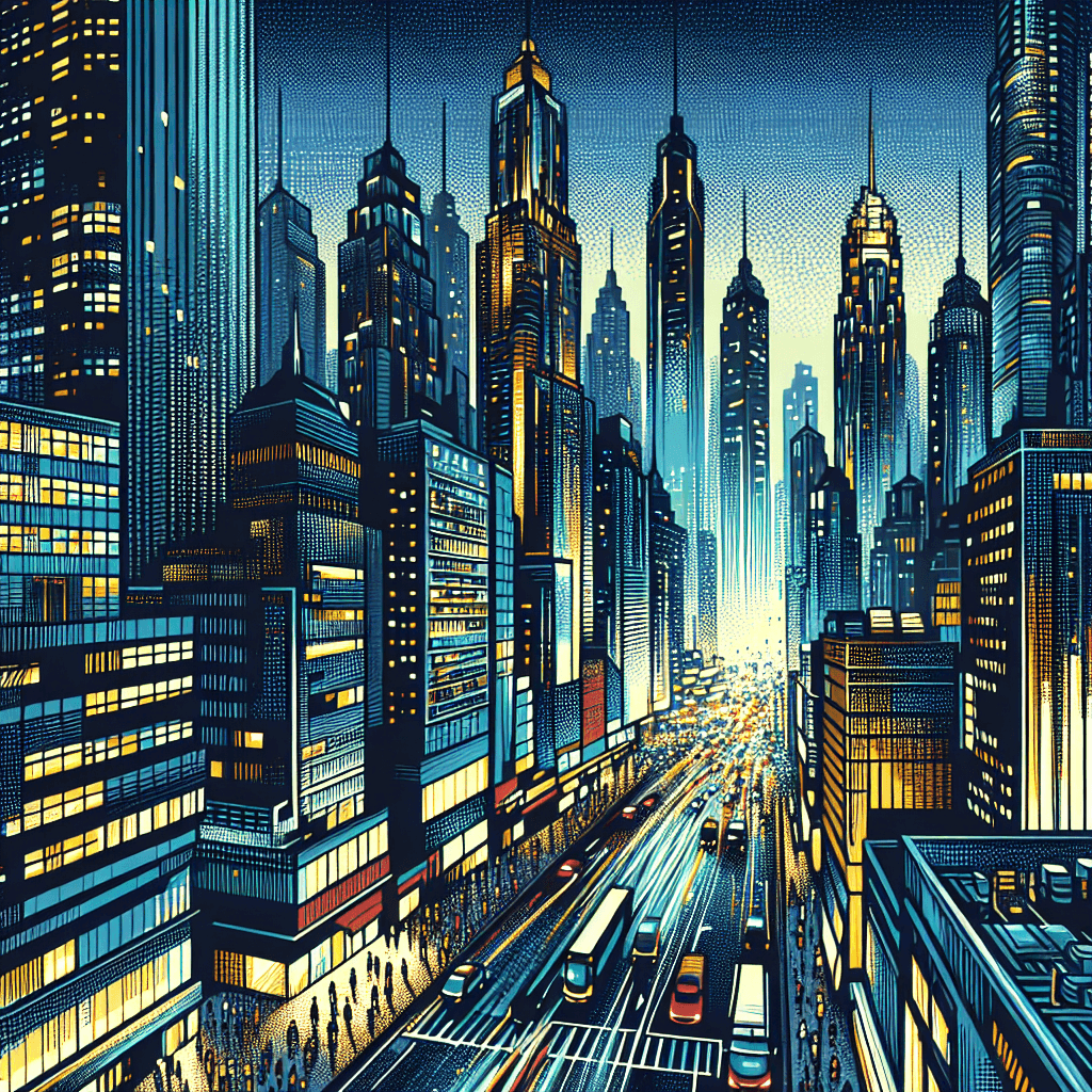 New York's Urban Energy Number Painting