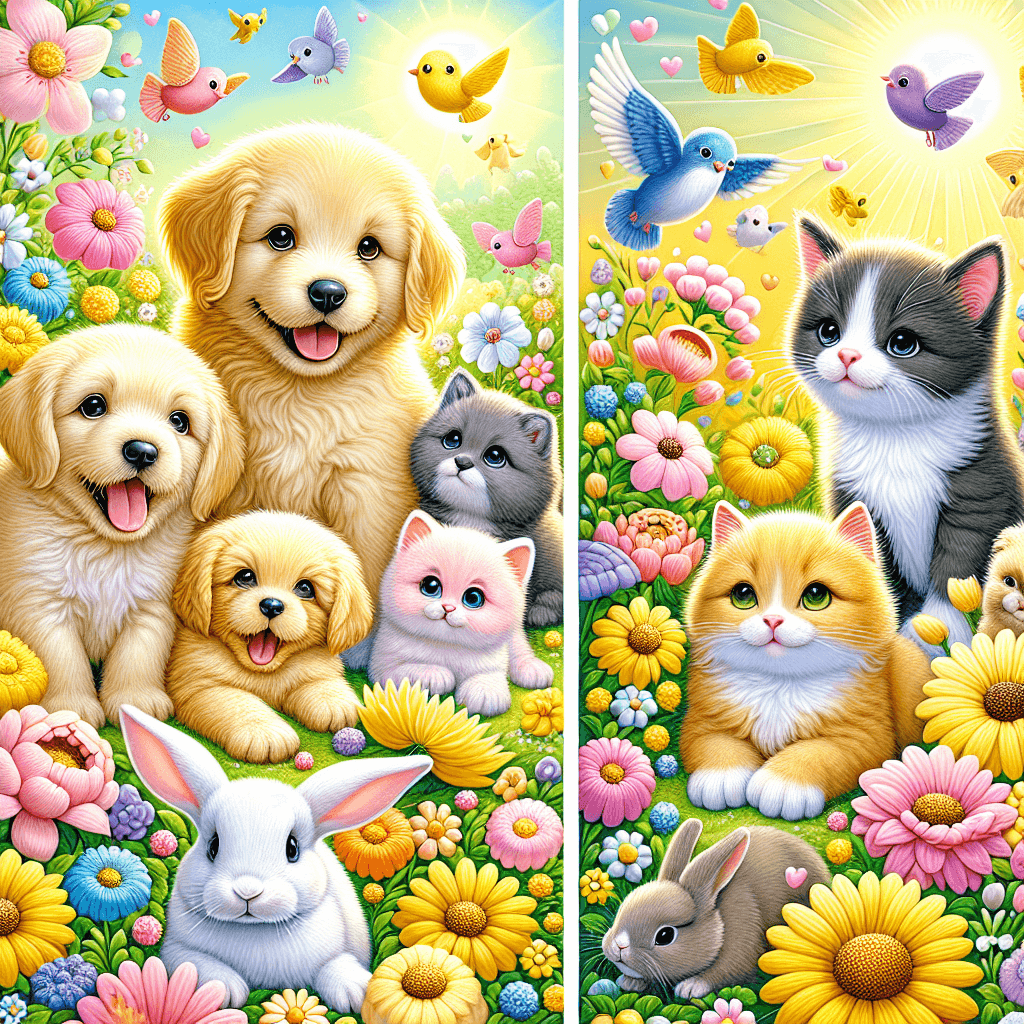 Cheerful Pet Friends Paint By Numbers
