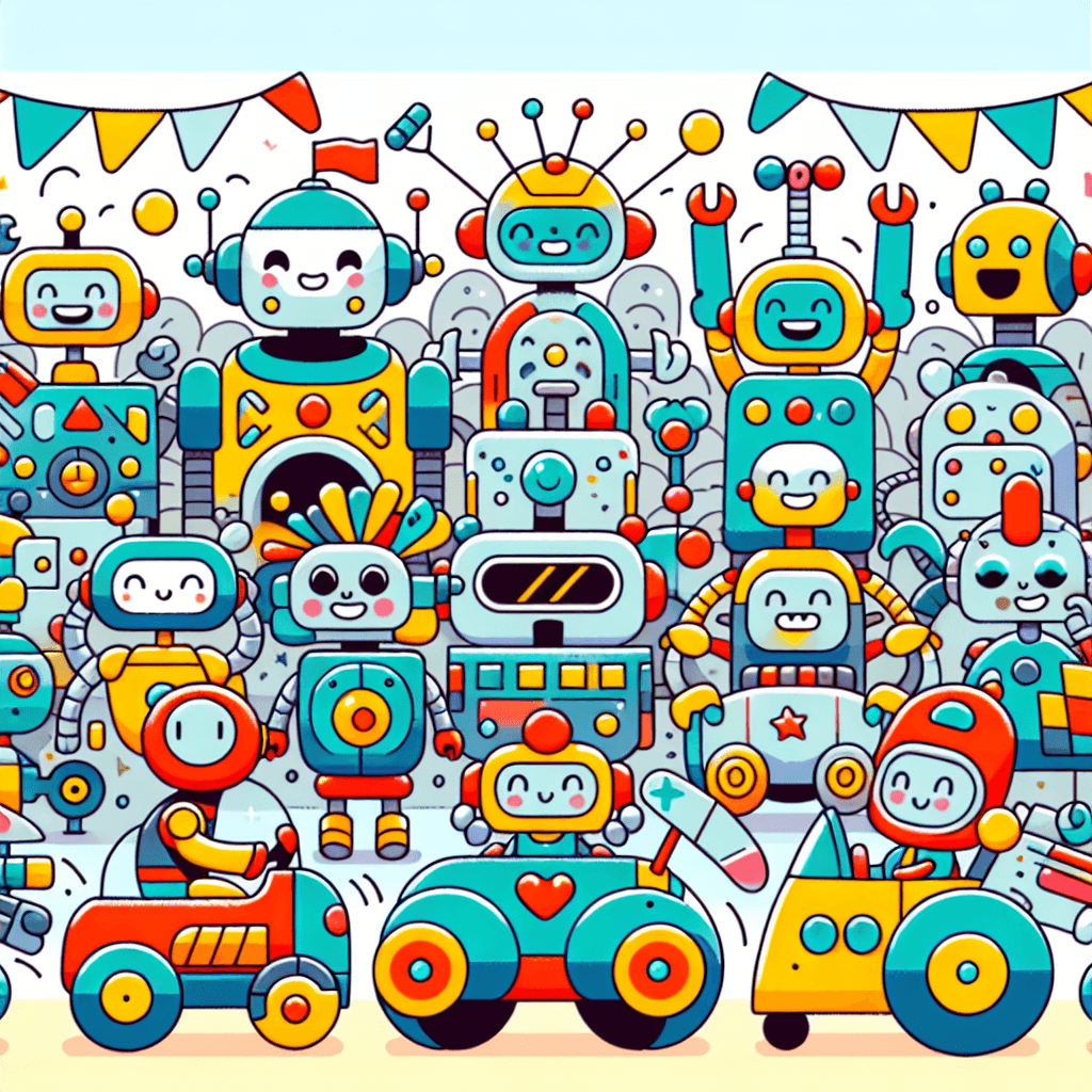 Energetic Robot Rally Paint By Number