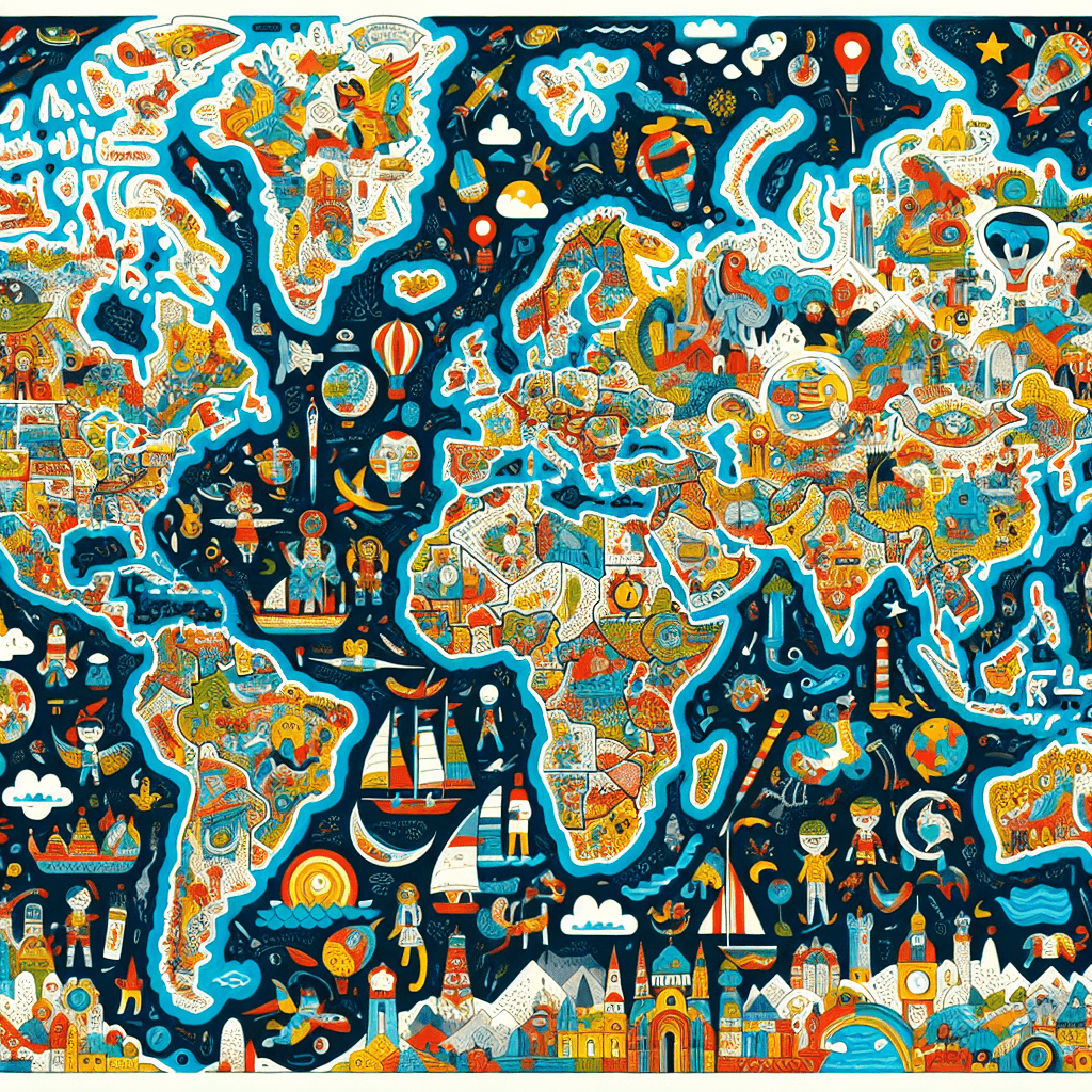 Colorful Adventure Map - DIY Painting By Numbers Kit – Artistry Rack