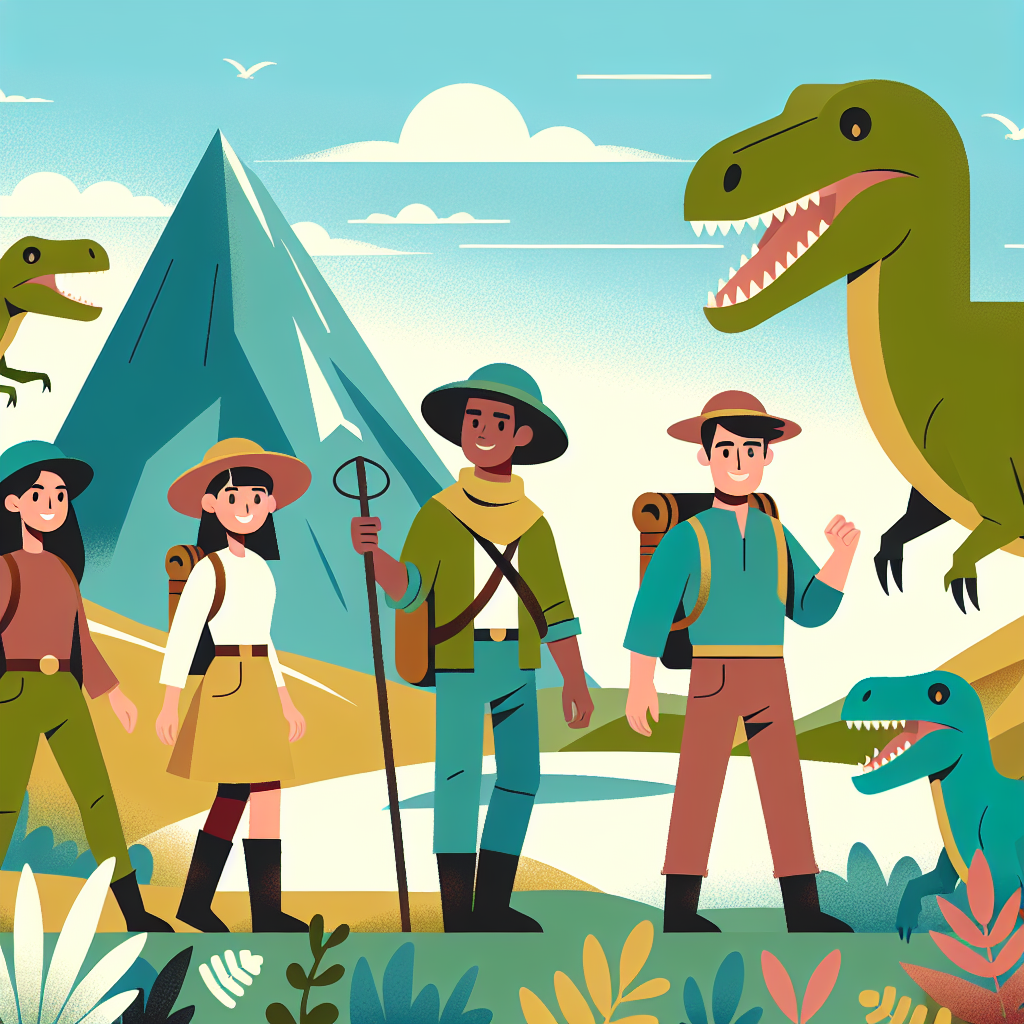 Explorers In Dinosaur Valley Painting Number Kit