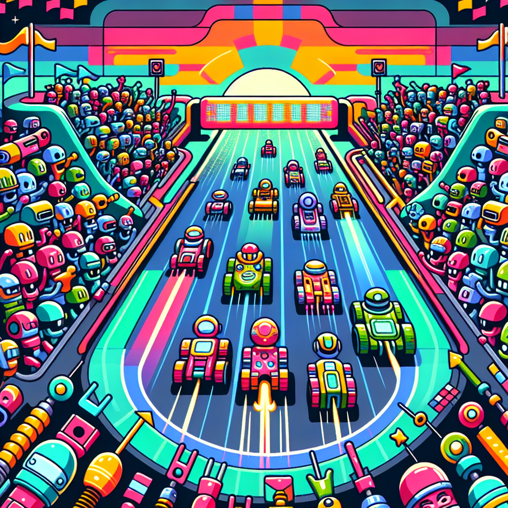 Robot Race Rally Painting By Numbers Kit