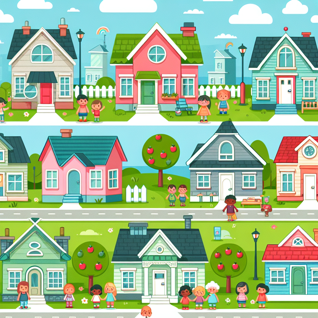 Friendly Neighborhood Scene Number Painting