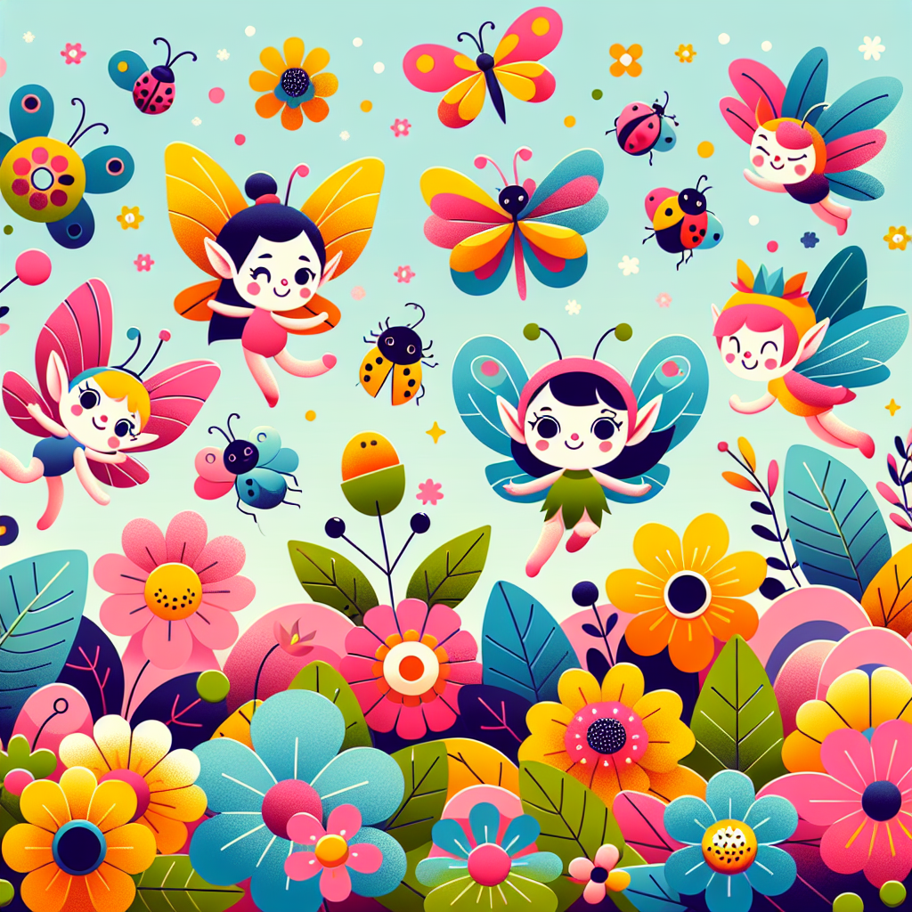 Playful Garden Pixies Painting Number Kit