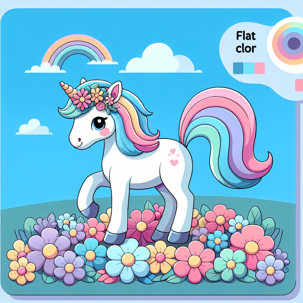 Frolicking Unicorn Foal Paint By Color