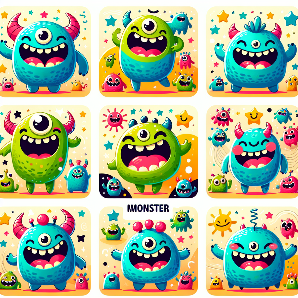 Merry Mini Monsters Paint By Numbers Art