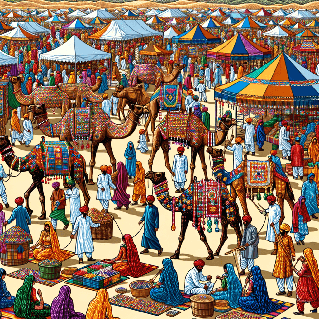 Pushkar Camel Fair - Rajasthan, India DIY Paint By Numbers