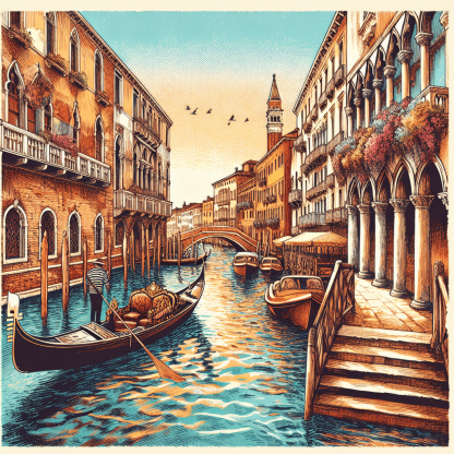 Timeless Venetian Romance Painting By Numbers Kit