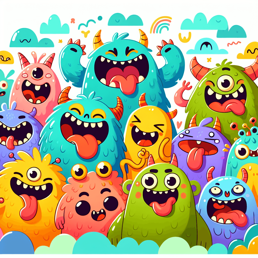 Giggly Monsters Number Painting
