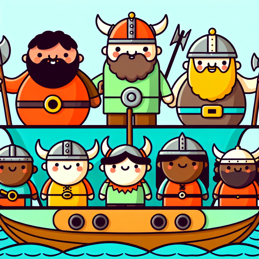 Historic Viking Voyage Number Painting