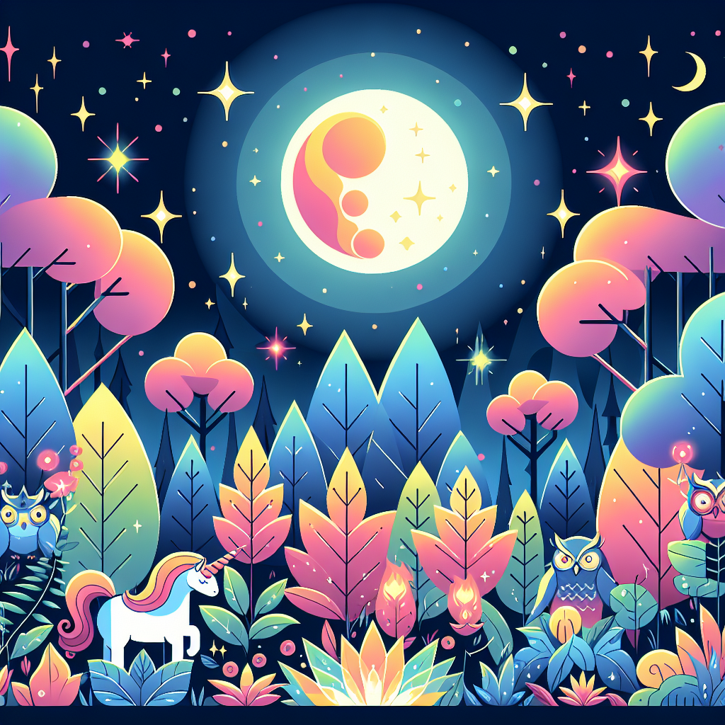 Mystical Moonlight Forest Paint By Numbers Kits