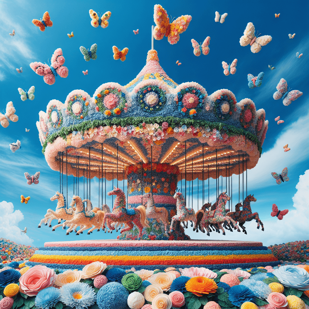 Whimsical Flower Carousel Painting By Numbers Kit