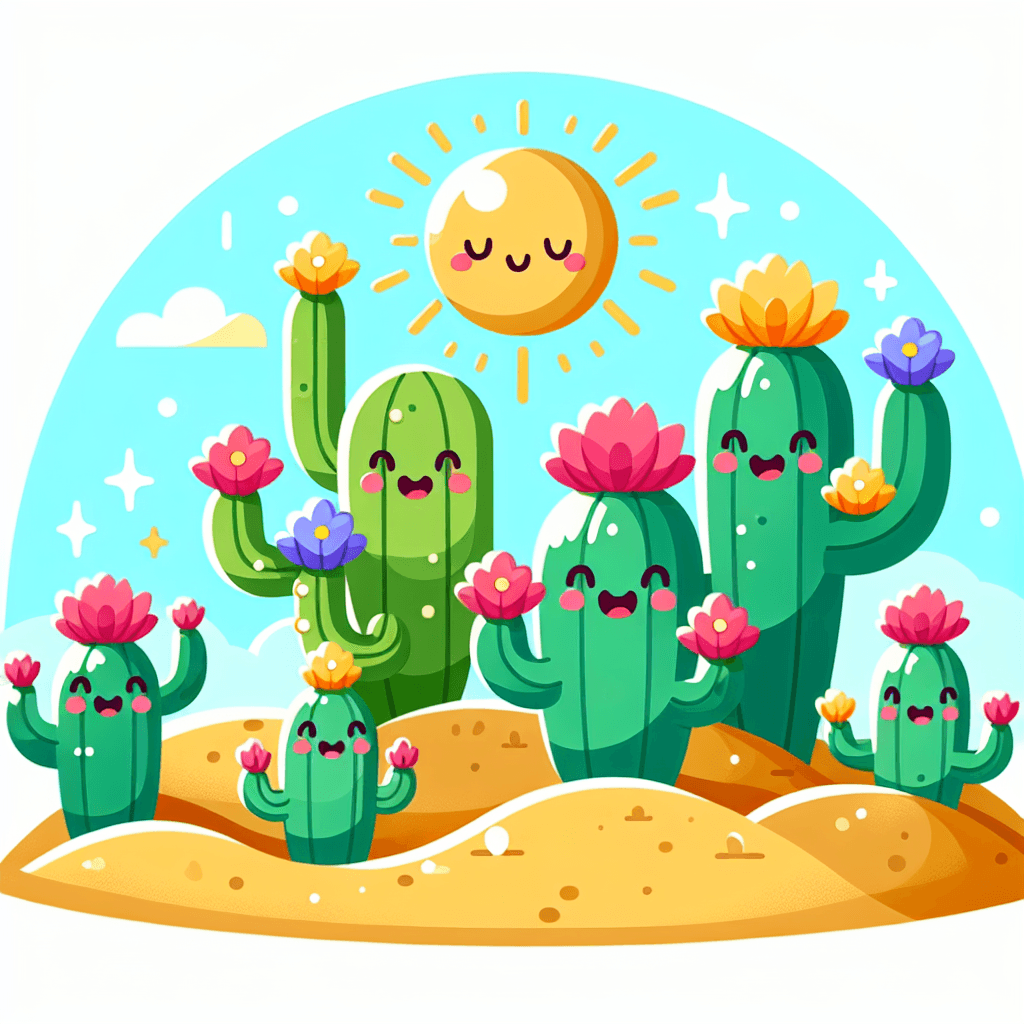 Cheery Cactus Garden Numbered Painting Kits