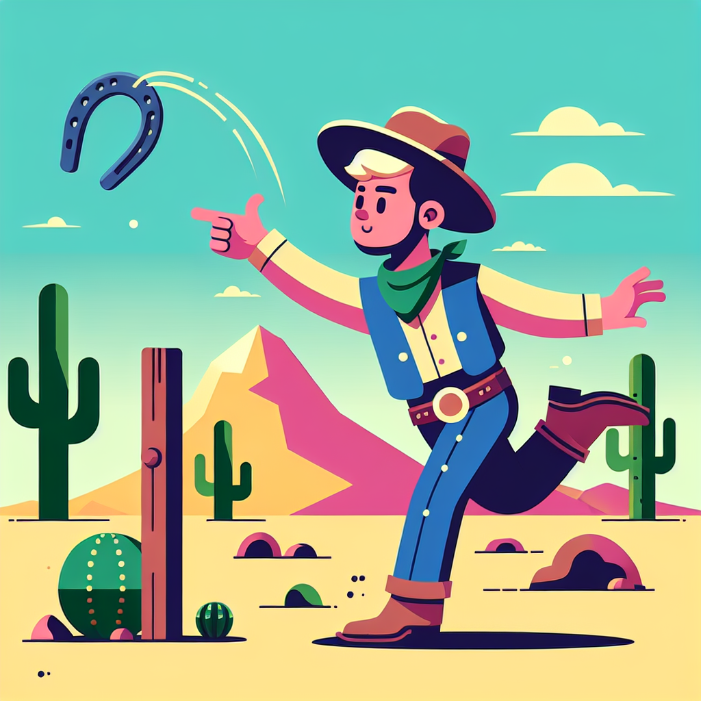Wild West Horseshoe Toss Paint By Numbers Art