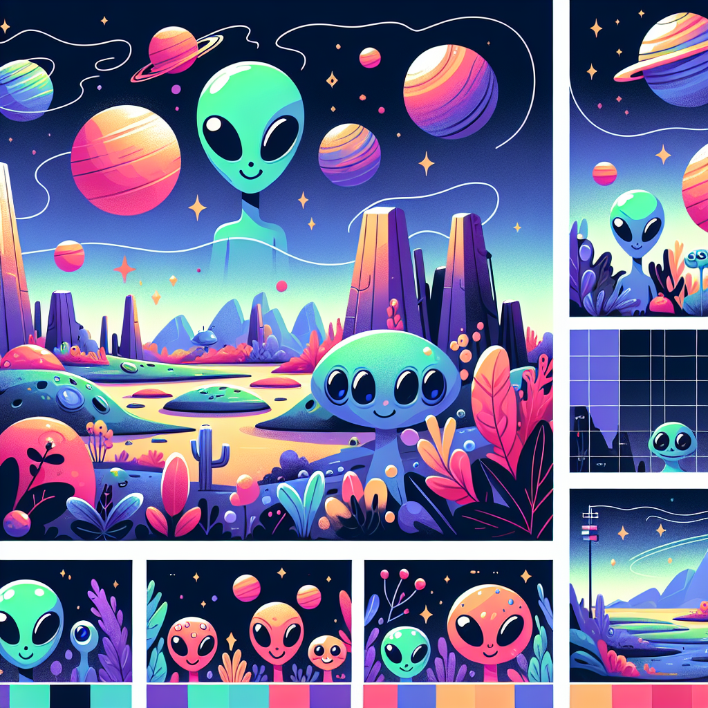 Adventurous Alien Planet Numbered Painting Kits