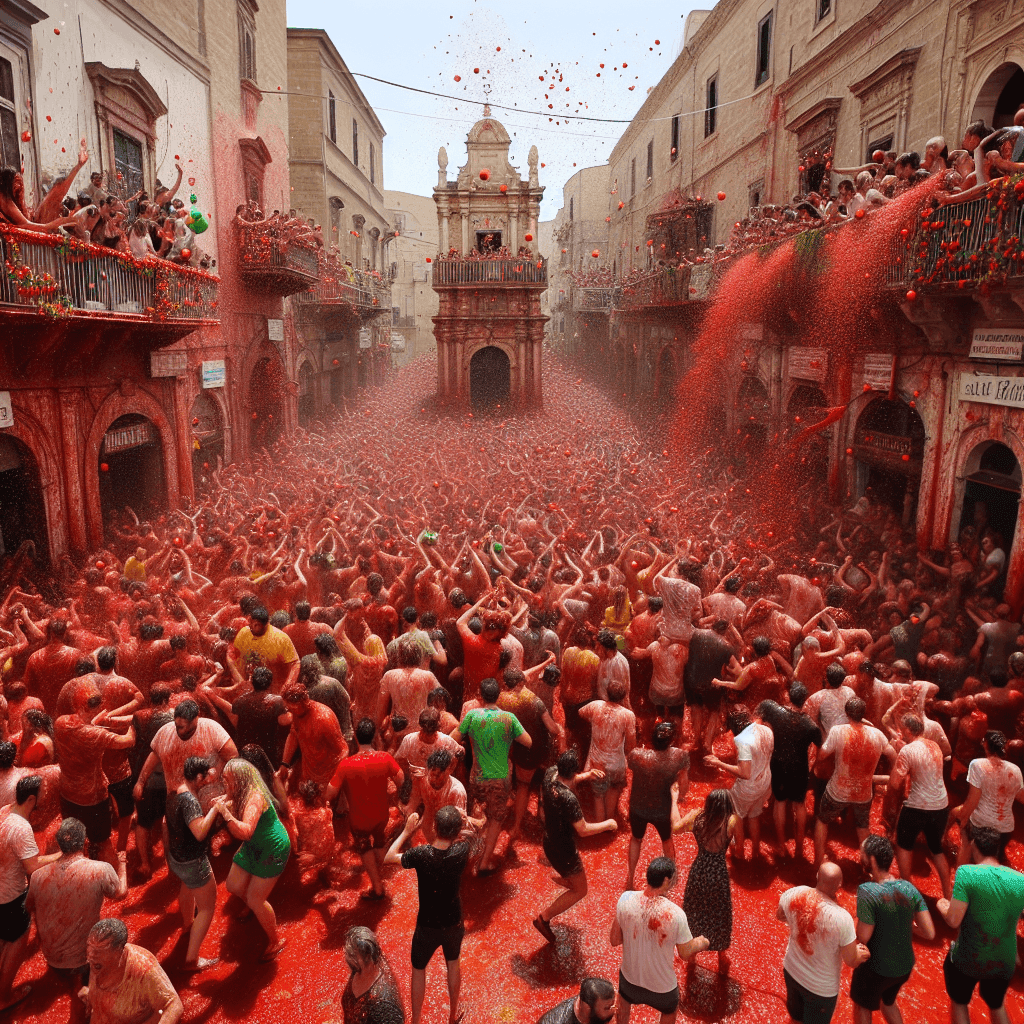 The Tomato Festival - Spain Painting By Numbers Kit
