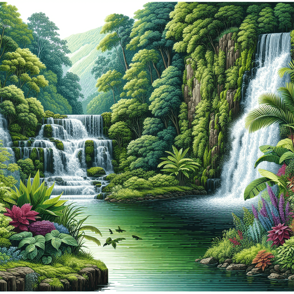 Cascading Waterfalls Bliss Painting By Numbers Kit