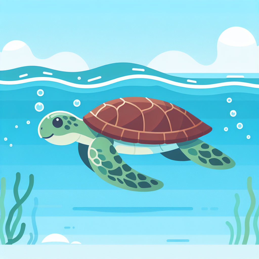Serene Sea Turtle Paint By Numbers Art