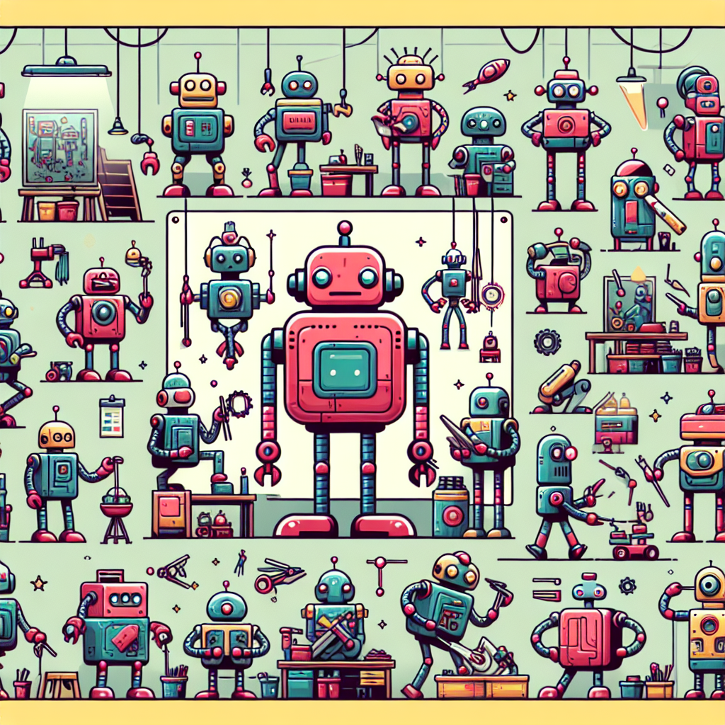 Wacky Robots Number Painting