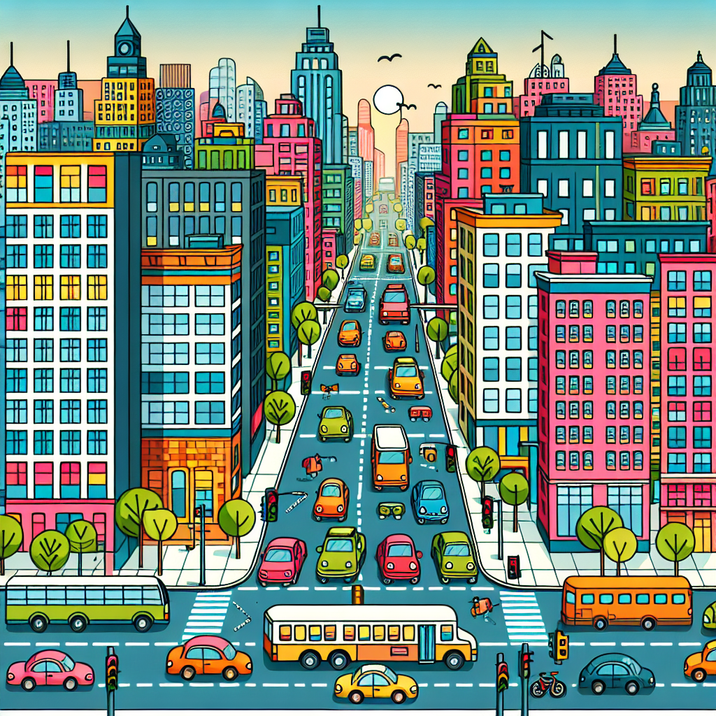 Busy Cityscape Puzzle Painting Number Kit