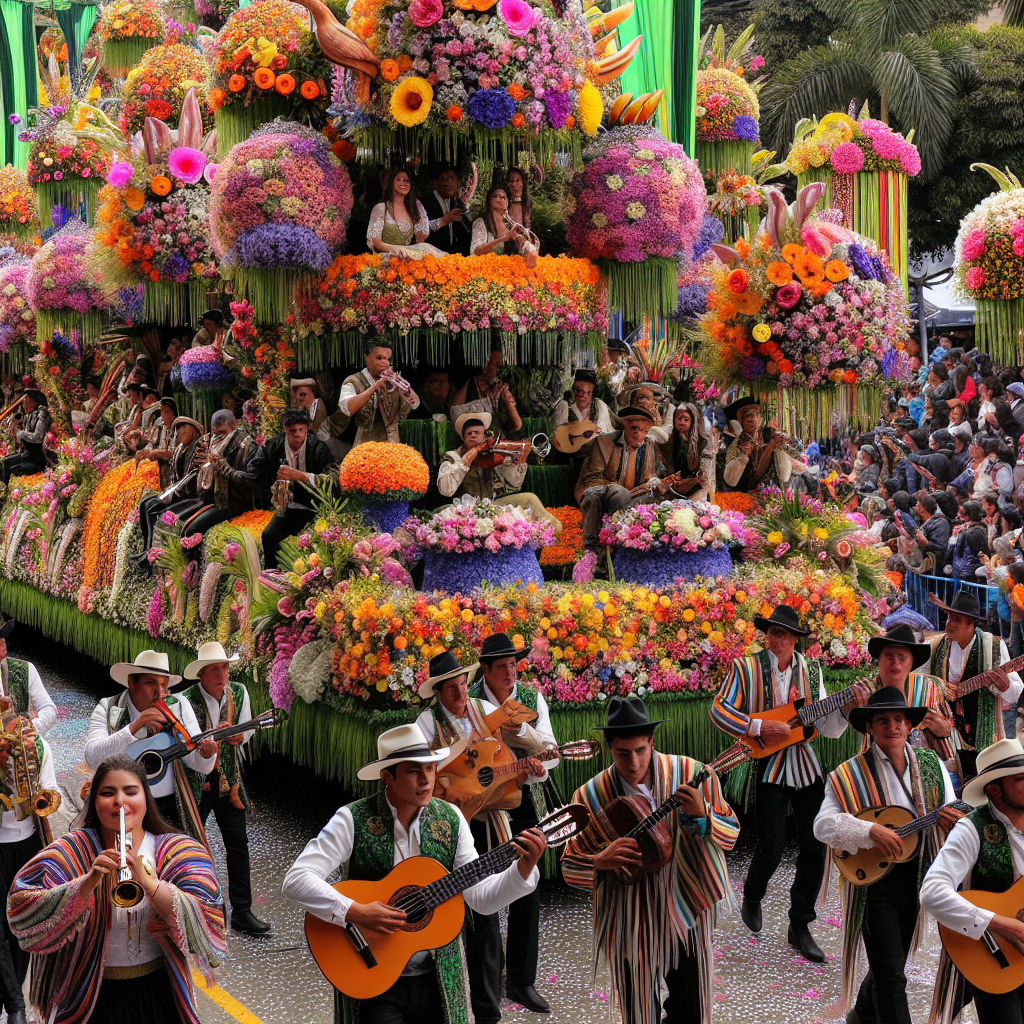 The Flower Festival - Medellín Paint By Number