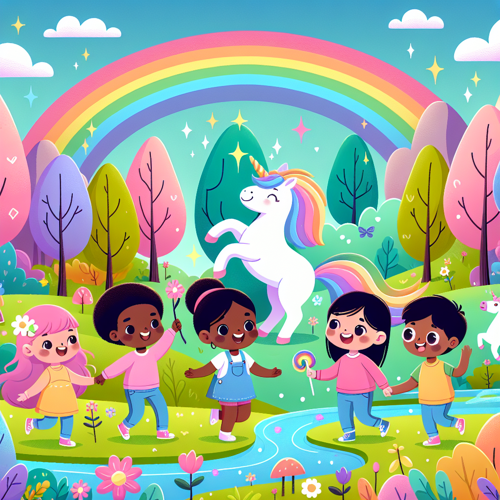 Rainbow Unicorn Forest Painting Number Kit
